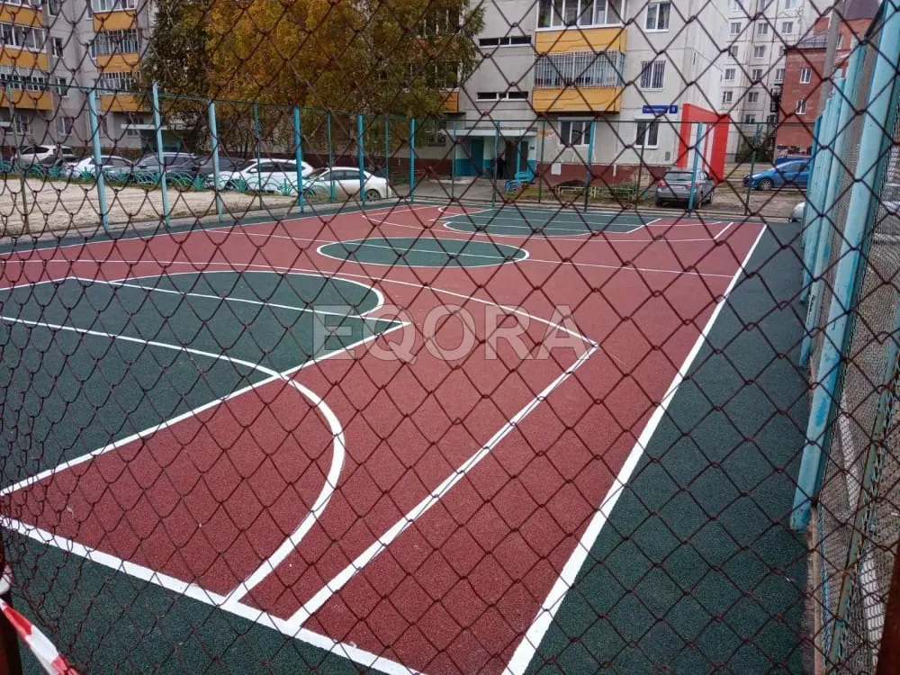 Резиновые покрытия из крошки для спортивных площадок в Омске